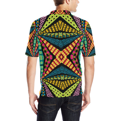 Kaleidoscope Pattern Print Design 05 Men Polo Shirt