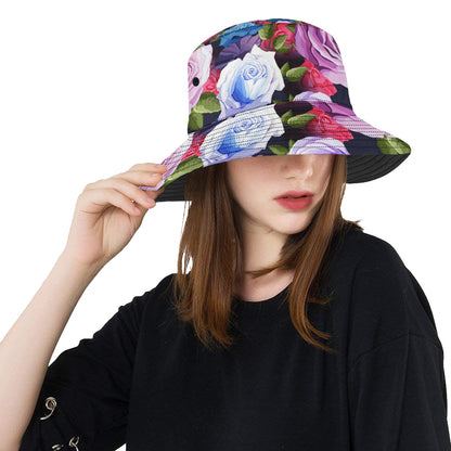Rose Pattern Print Design RO09 Unisex Bucket Hat