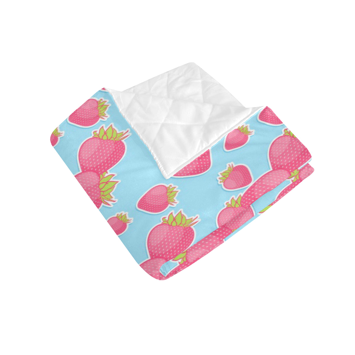Strawberry Pattern Print Design SB04 Premium Quilt