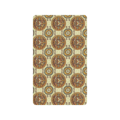 Calendar Aztec Themed Print Pattern Rubber Doormat