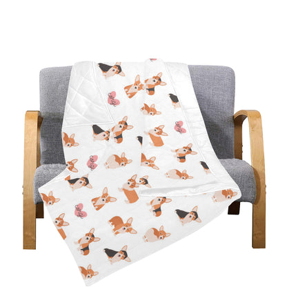 Cardigan Welsh Corgis Pattern Print Design 02 Premium Quilt