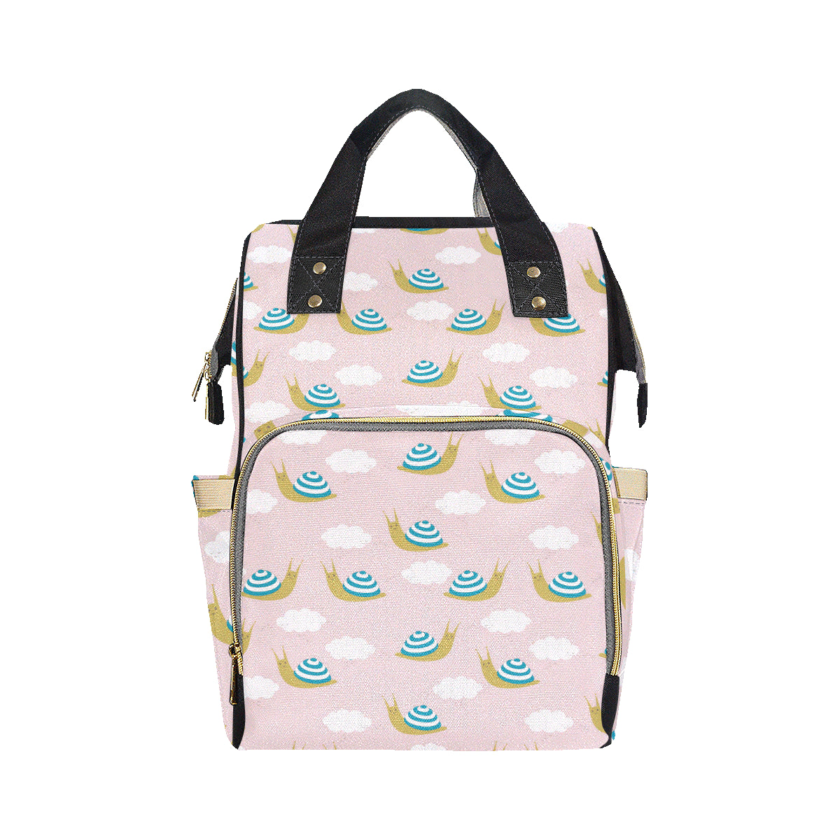 Snail Pattern Print Design 02 Diaper Bag Backpack