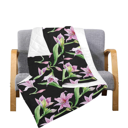 Amaryllis Pattern Print Design AL08 Premium Quilt