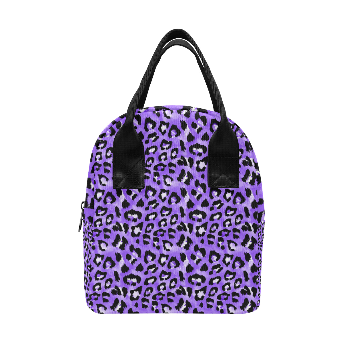 Leopard Purple Skin Print Insulated Lunch Bag