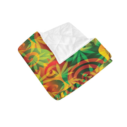 Rastafarian Pattern Print Design A01 Premium Quilt