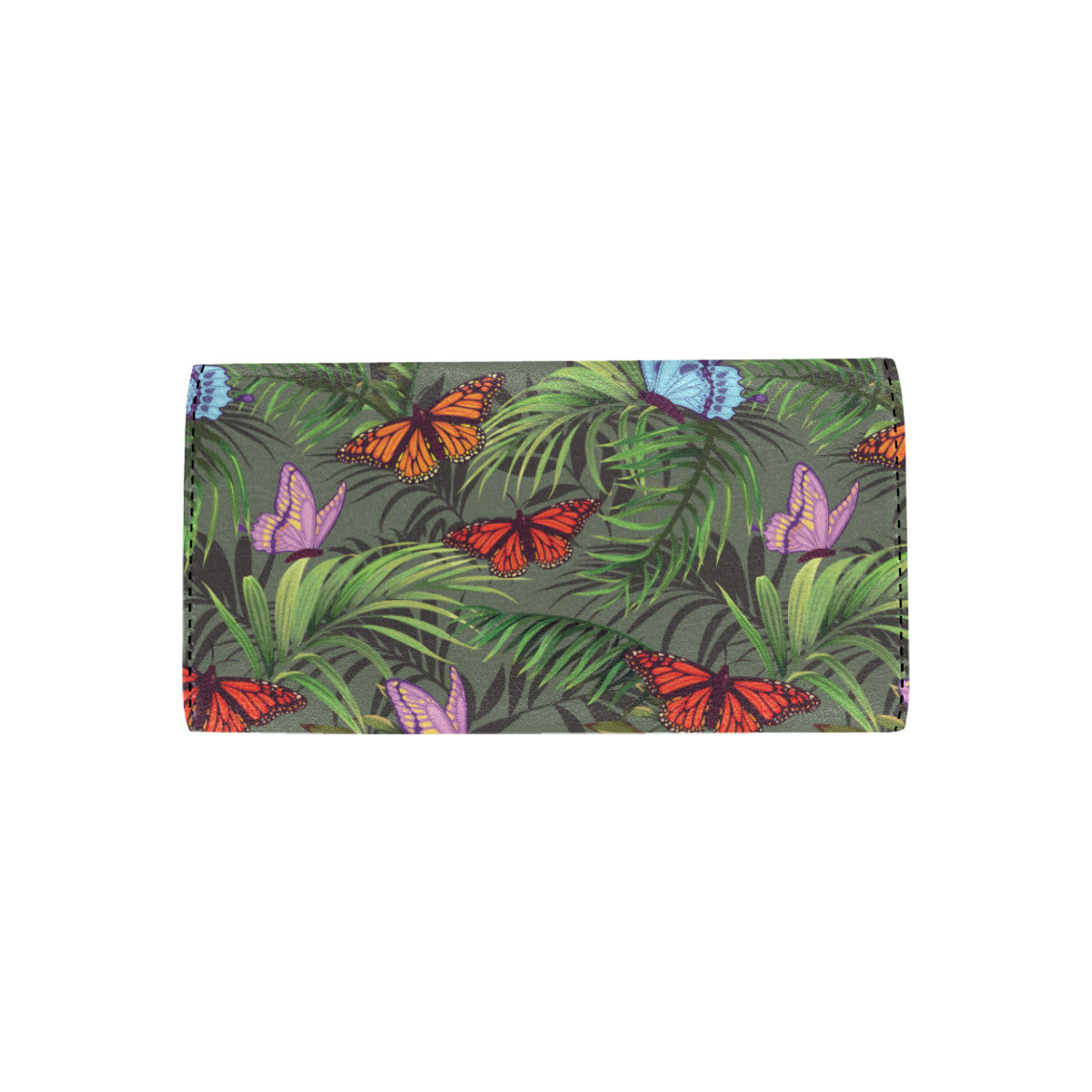 Monarch Butterfly Pattern Print Design 04 Women's Trifold Wallet