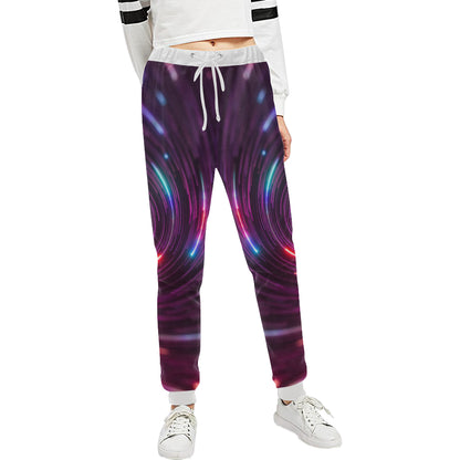 Vortex Twist Swirl Purple Neon Print Unisex Sweatpants