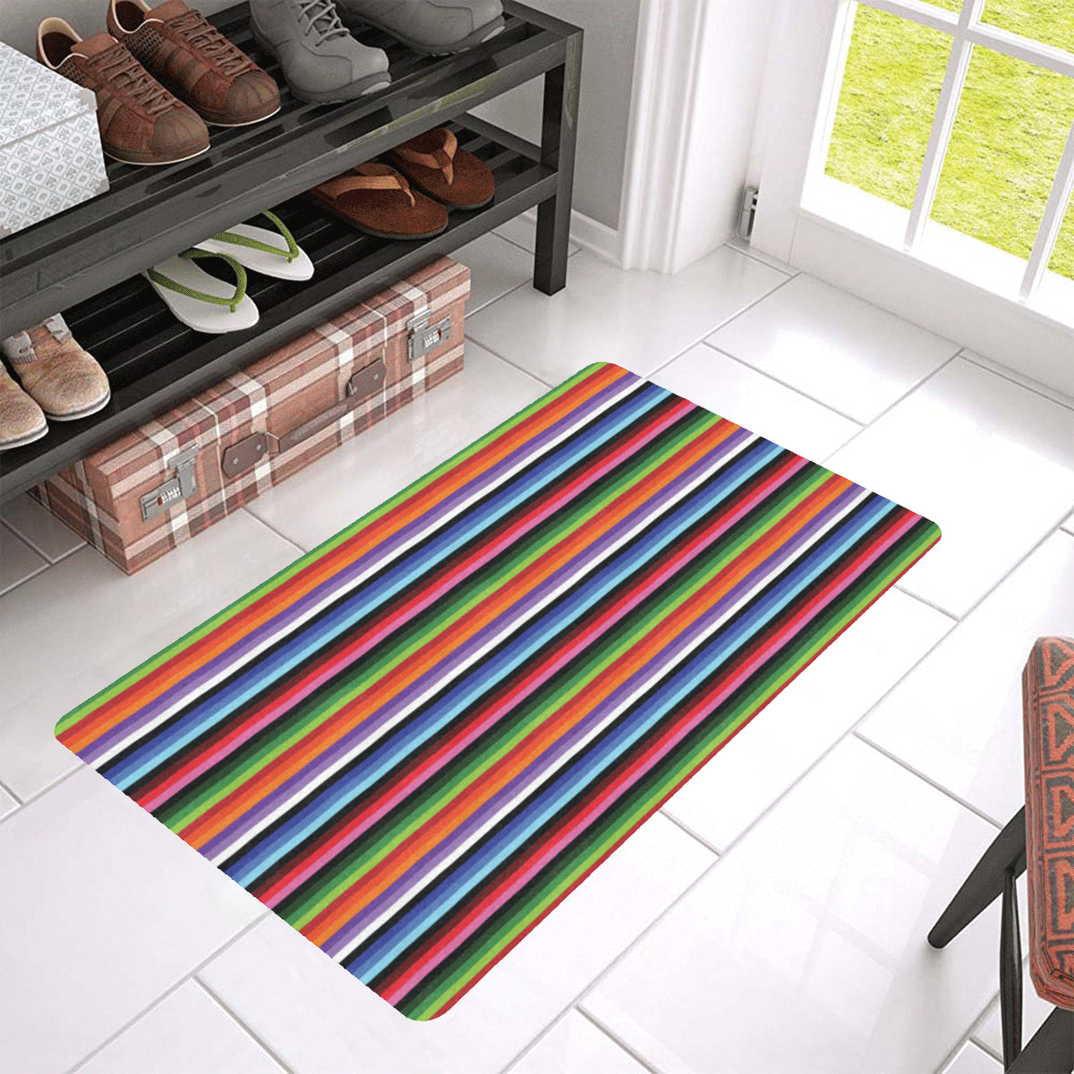 Serape Design Rubber Doormat