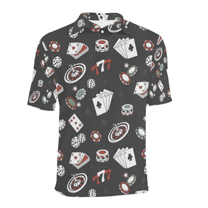 Casino Pattern Print Design 02 Men Polo Shirt
