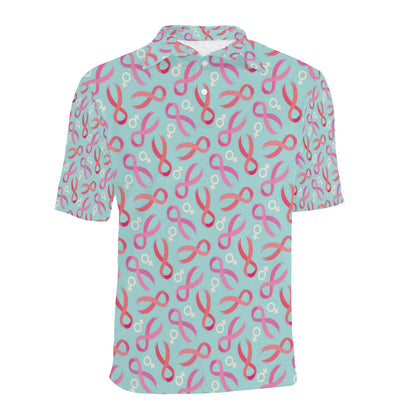 Breast cancer Pattern Print Design 03 Men Polo Shirt
