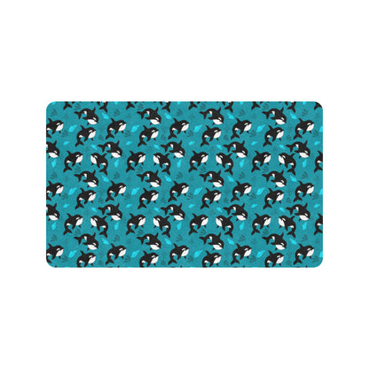 Whale Sea Design Themed Print Rubber Doormat