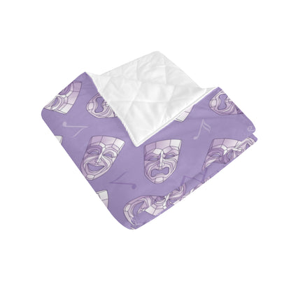 Acting Mask Pattern Print Design 05 Premium Quilt