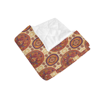 Calendar Aztec Pattern Print Design 01 Premium Quilt