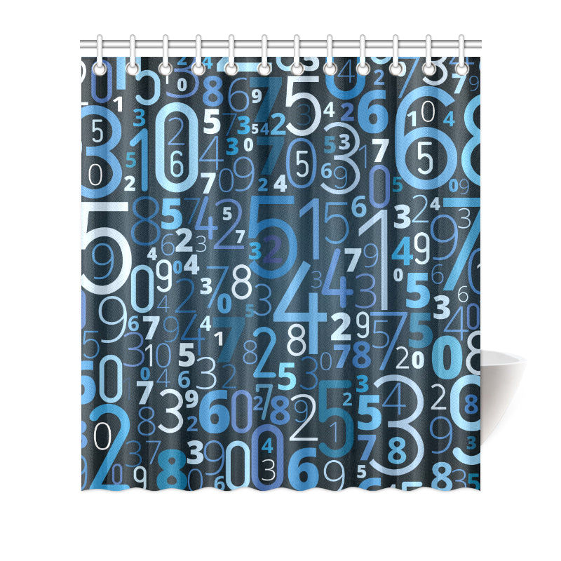 Number Pattern Print Design A02 Shower Curtain