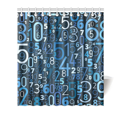 Number Pattern Print Design A02 Shower Curtain