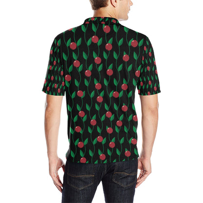 Cranberry Pattern Print Design CB01 Men Polo Shirt