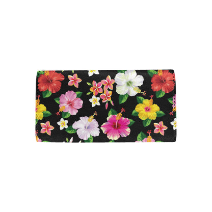 Hibiscus Pattern Print Design HB025 Women's Trifold Wallet