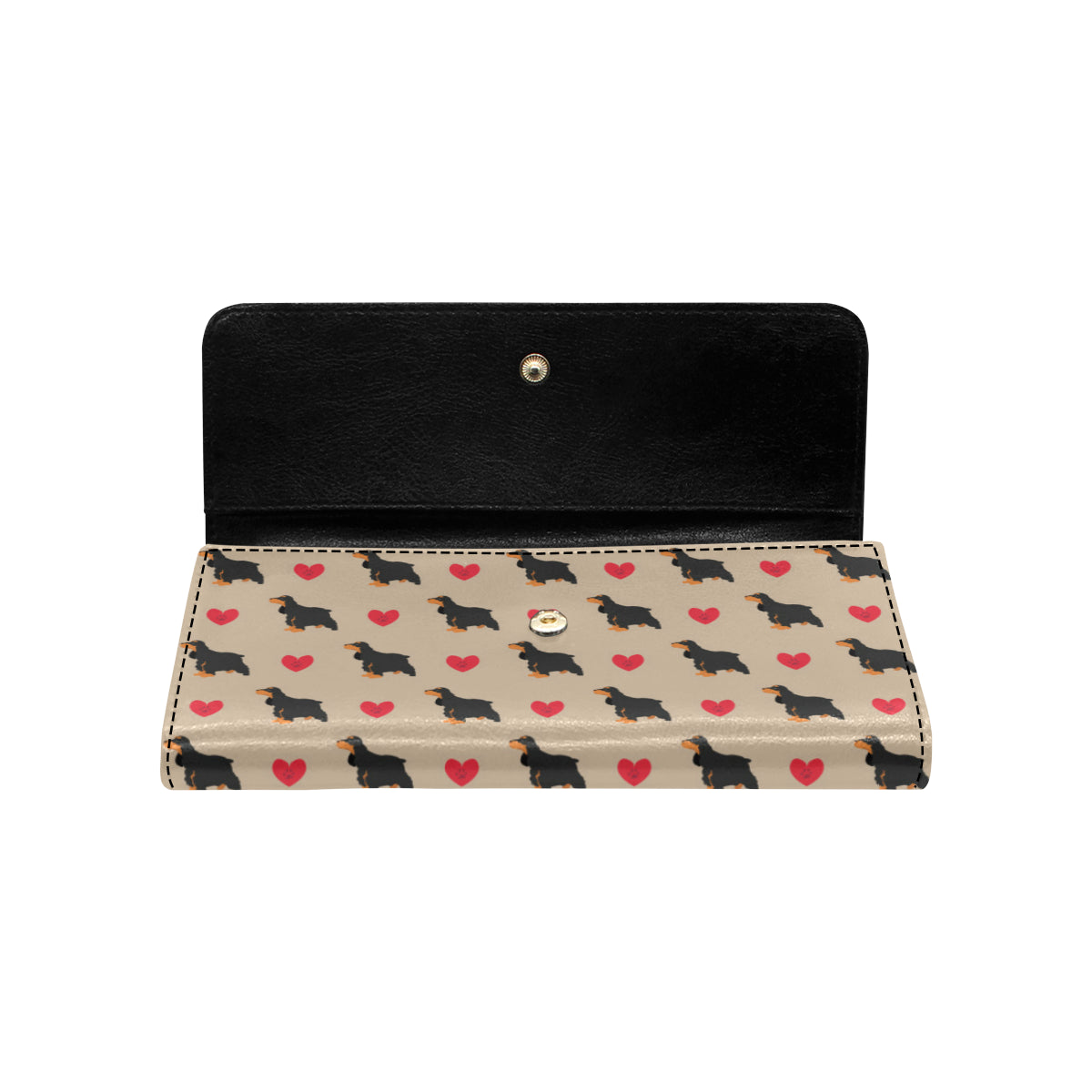 Cocker Pattern Print Design 02 Women's Trifold Wallet