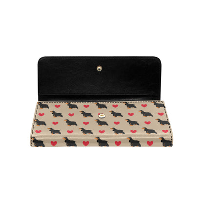 Cocker Pattern Print Design 02 Women's Trifold Wallet