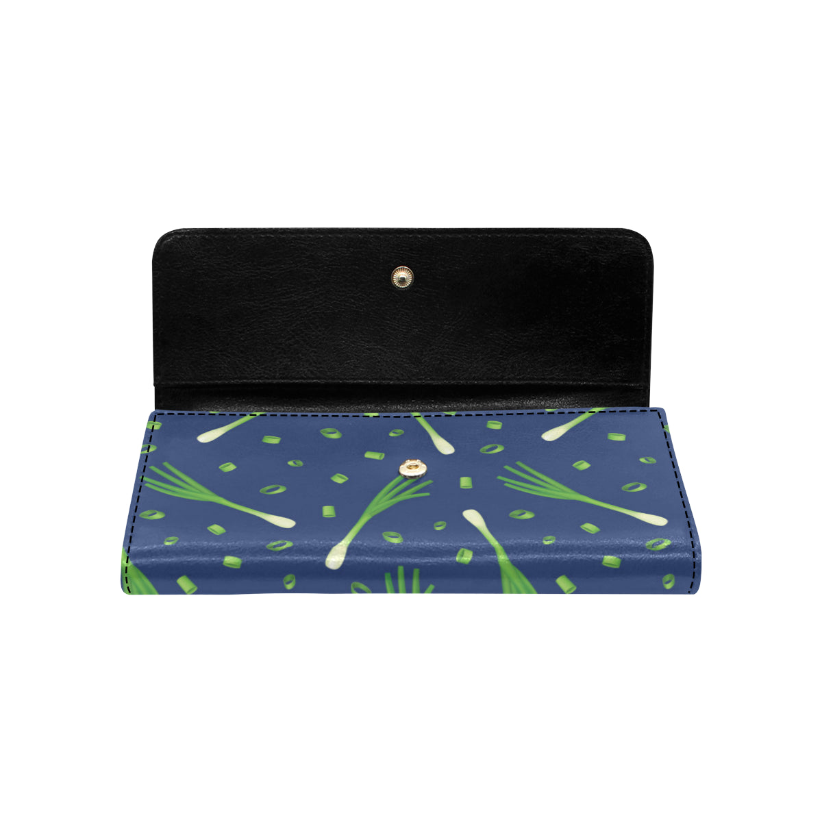 Leek Pattern Print Design 02 Women's Trifold Wallet