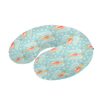 Angel Pattern Print Design 01 U-Shaped Travel Neck Pillow