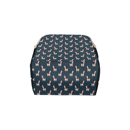 Llama with Polka Dot Themed Print Diaper Bag Backpack