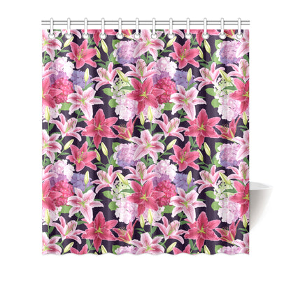 Lily Pattern Print Design LY017 Shower Curtain