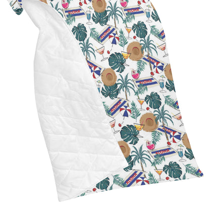 Aloha Hawaii Beach Pattern Print Design 04 Premium Quilt