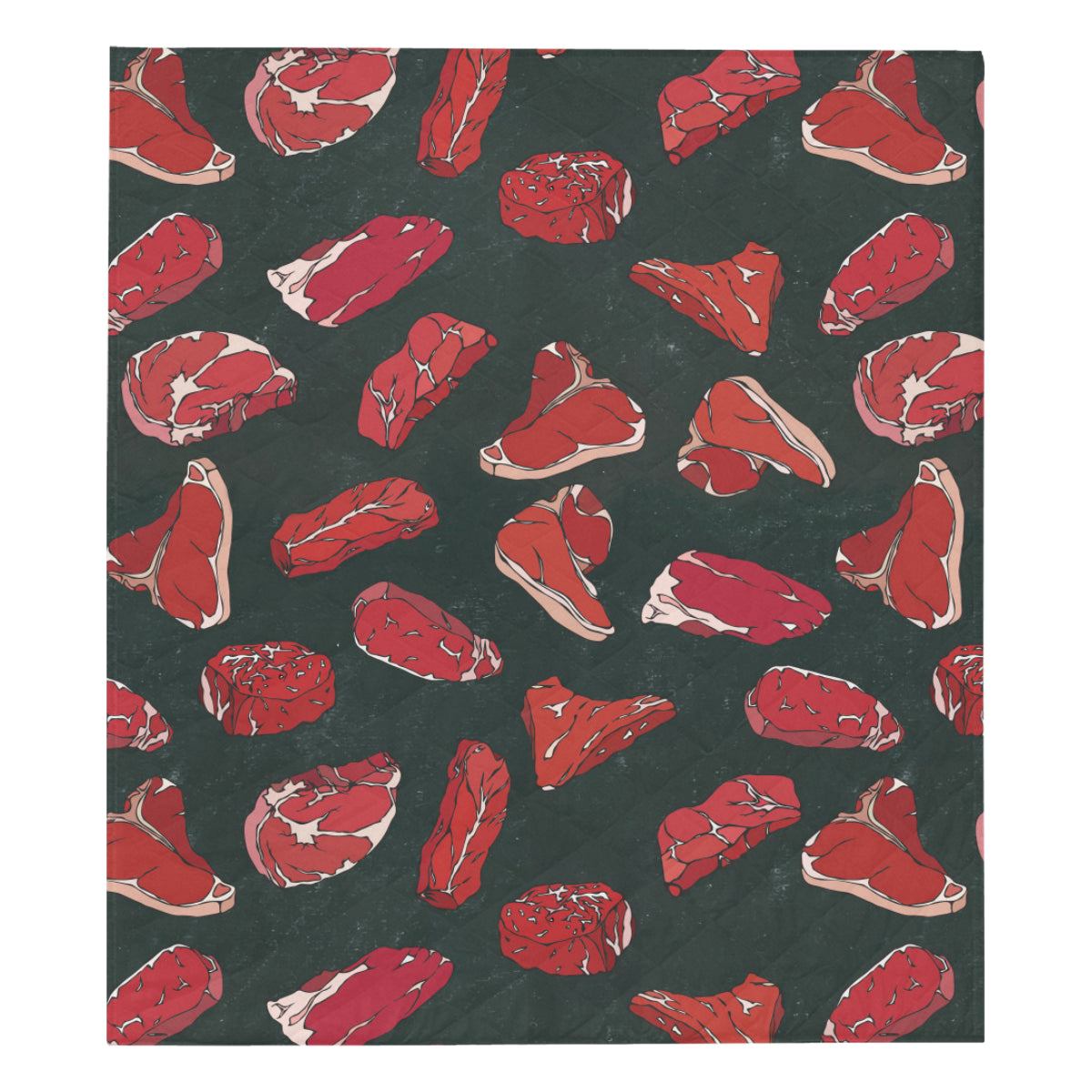 Meat Pattern Print Design 01 Premium Quilt