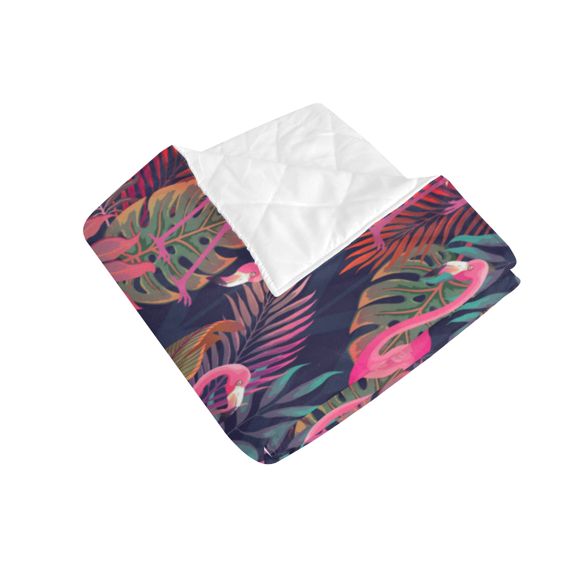 Flamingo Tropical Pattern Premium Quilt