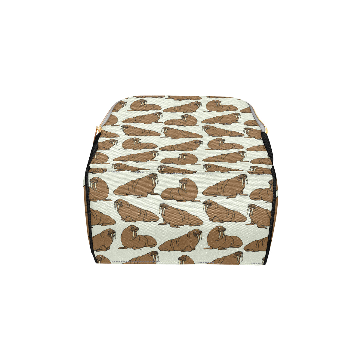 Walrus Pattern Print Design 03 Diaper Bag Backpack