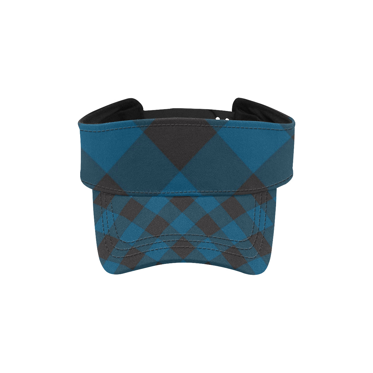 Plaid Blue Pattern Print Design A04 Unisex Sun Visor