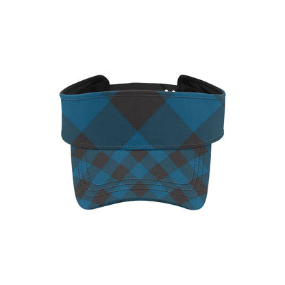 Plaid Blue Pattern Print Design A04 Unisex Sun Visor