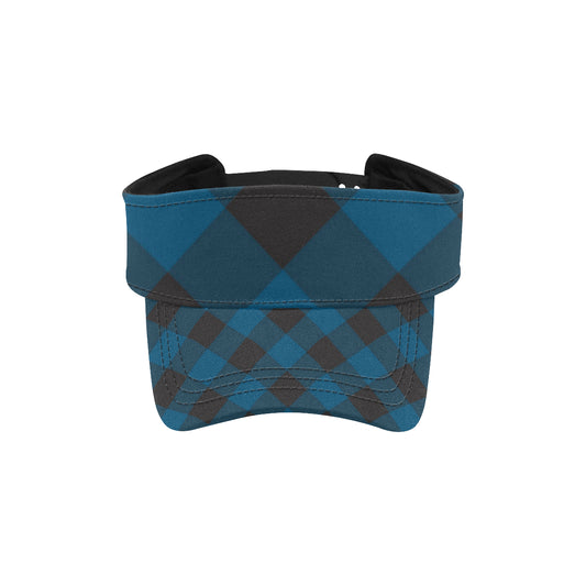 Plaid Blue Pattern Print Design A04 Unisex Sun Visor