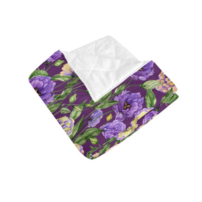 Lisianthus Pattern Print Design LT03 Premium Quilt