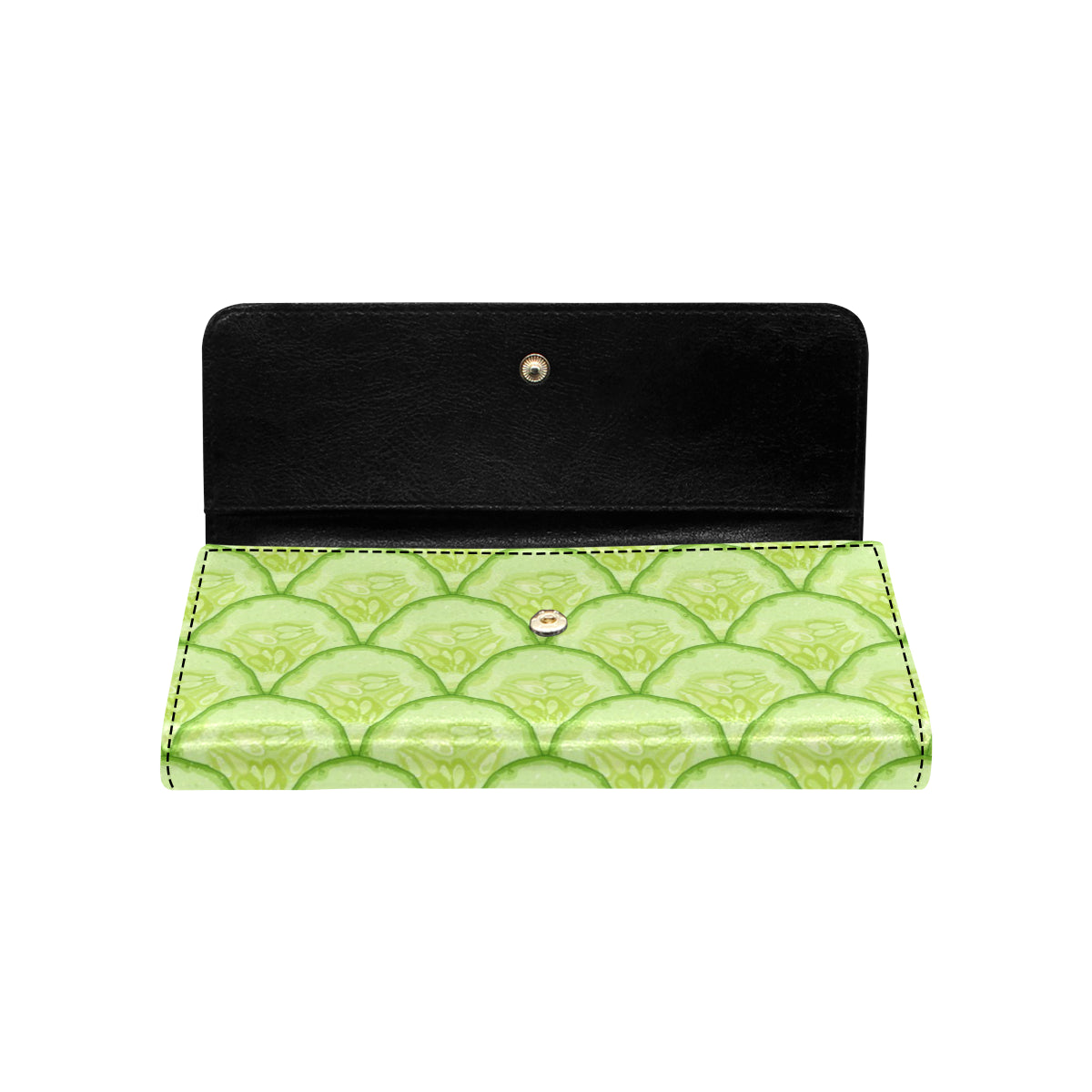 Cucumber Pattern Print Design CC04 Women's Trifold Wallet