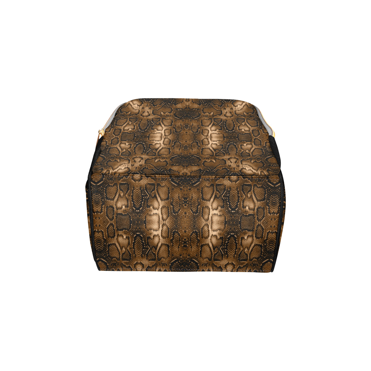 Snake Skin Brown Print Diaper Bag Backpack