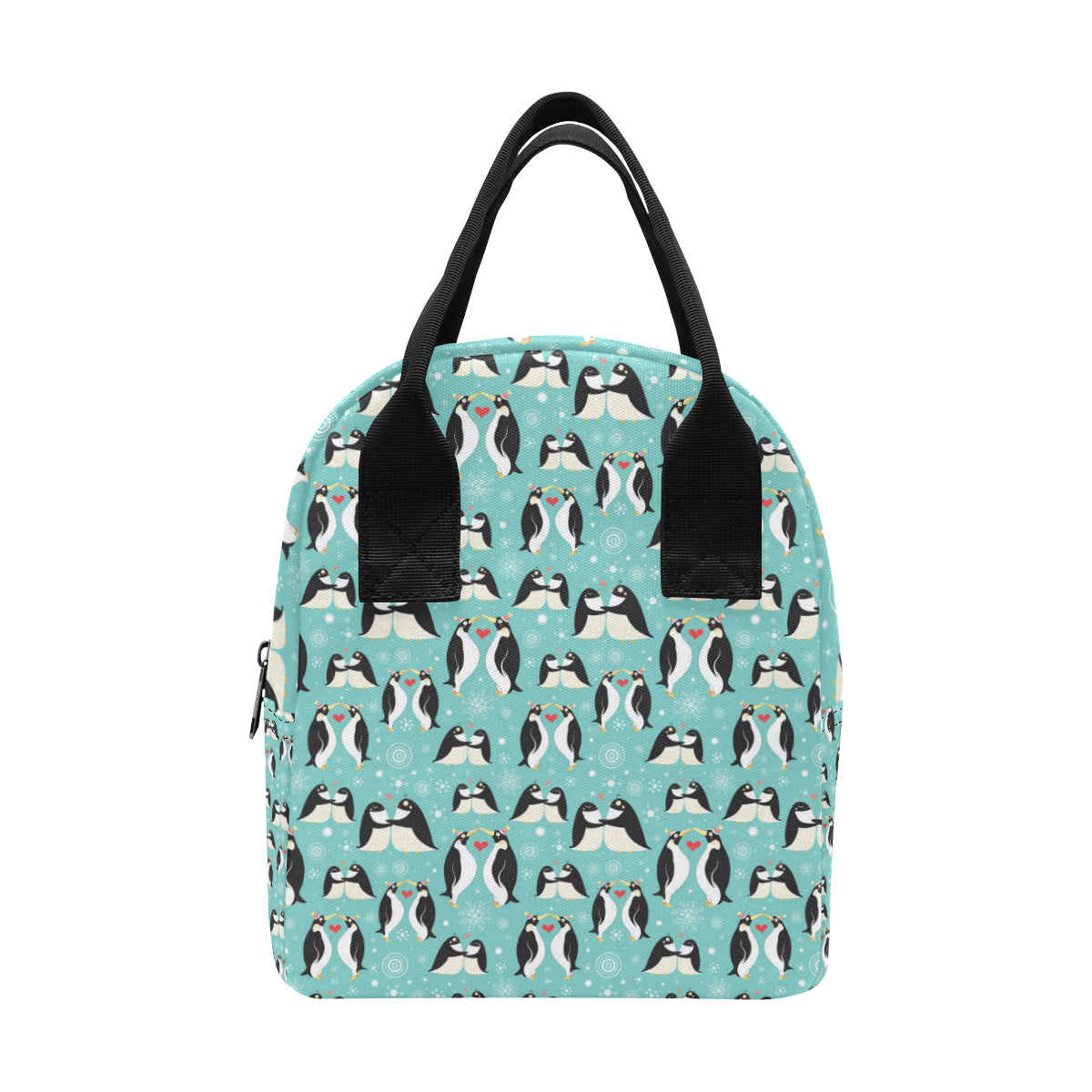 Penguin Love Print Insulated Lunch Bag