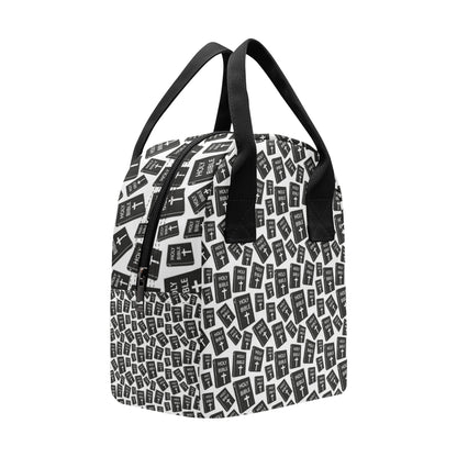 Christian Holy Bible Book Pattern Insulated Lunch Bag