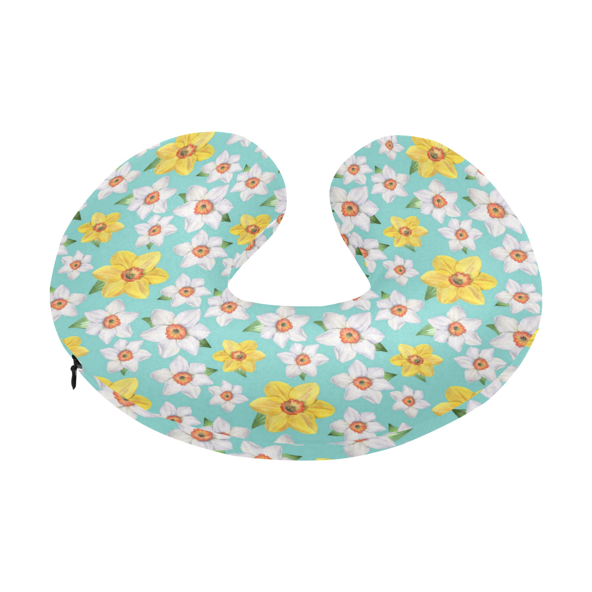 Daffodils Pattern Print Design 02 U-Shaped Travel Neck Pillow