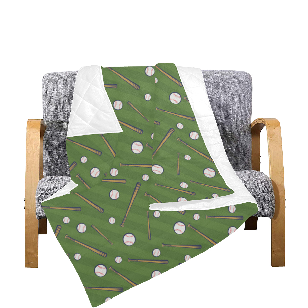 Baseball Pattern Print Design 02 Premium Quilt