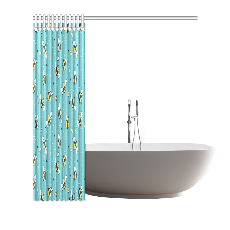 Bee Pattern Print Design BEE02 Shower Curtain