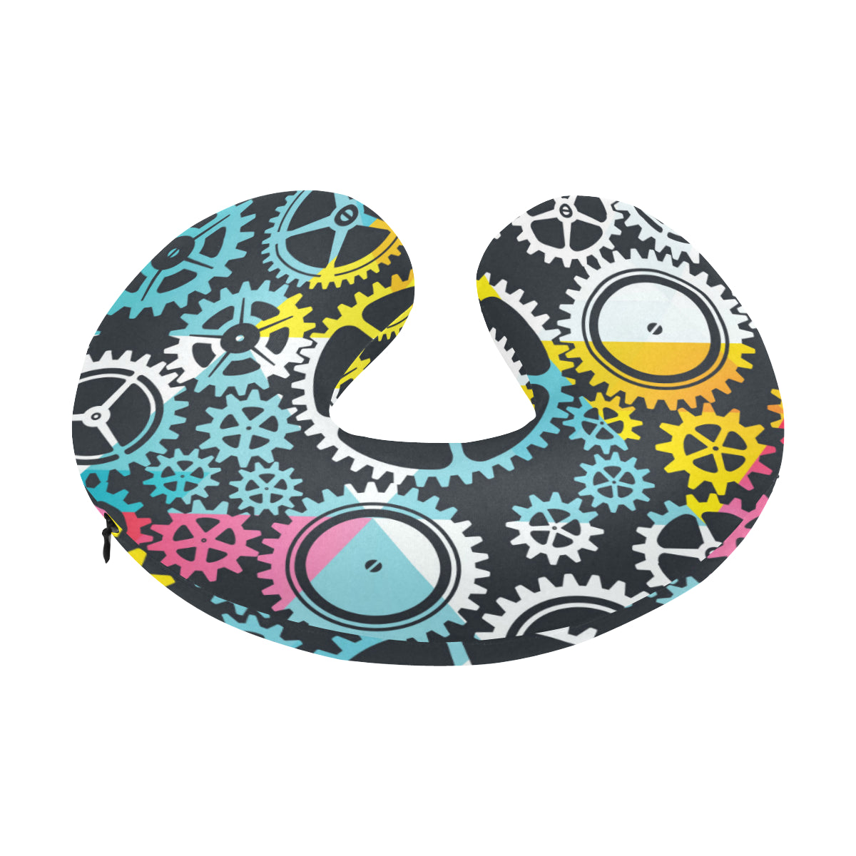 Mechanic Pattern Print Design 02 U-Shaped Travel Neck Pillow