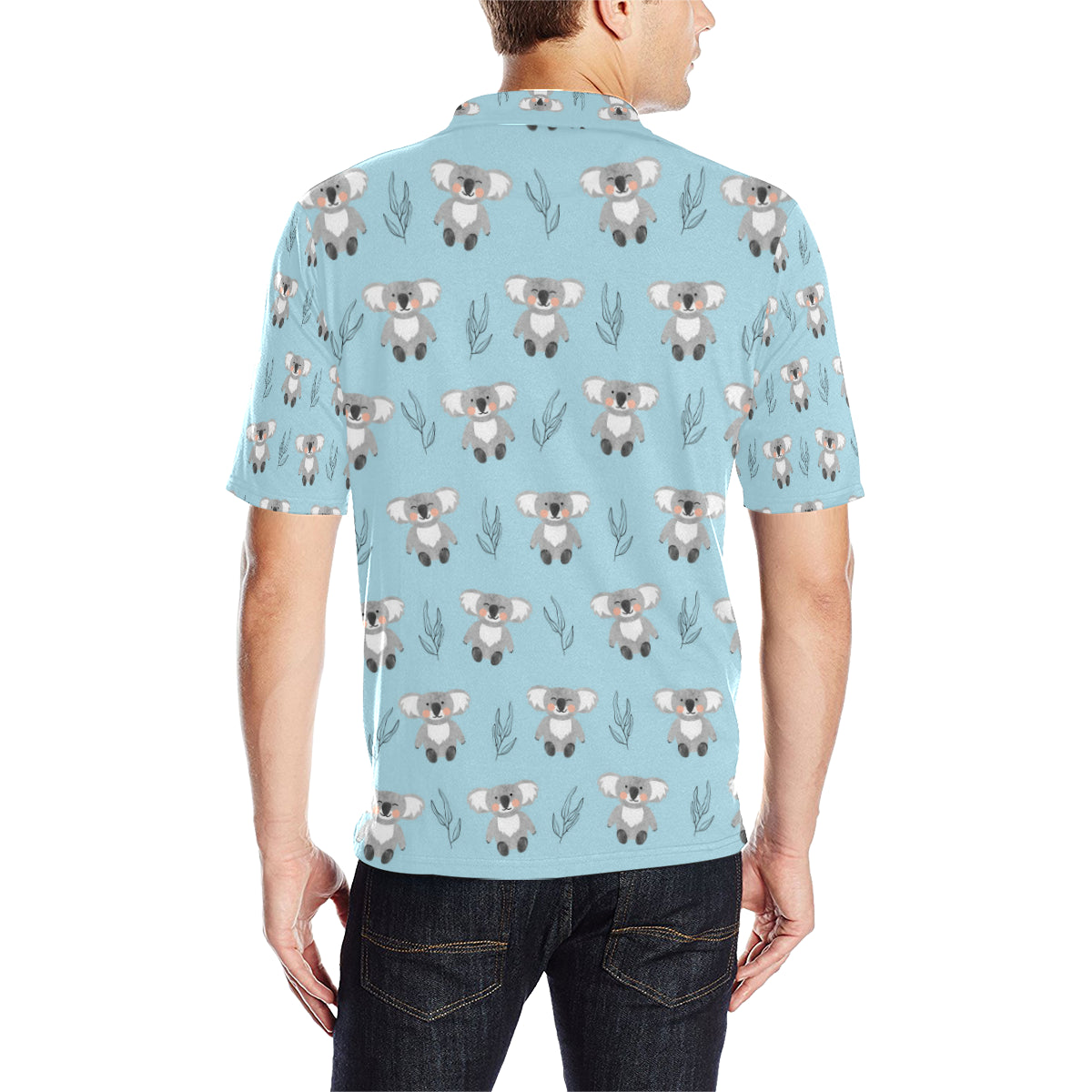 Koala Pattern Print Design 01 Men Polo Shirt