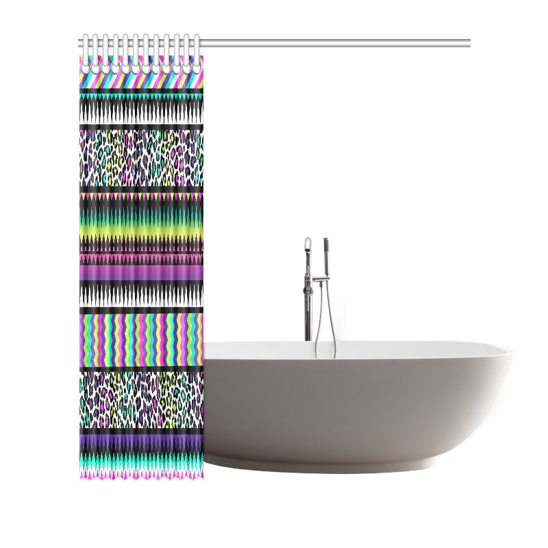 Animal Skin Aztec Rainbow Shower Curtain