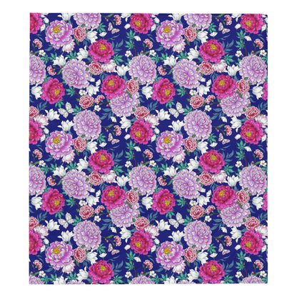 Dahlia Pattern Print Design DH013 Premium Quilt