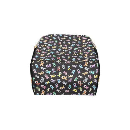 Cancer Awareness Pattern Print Design 02 Diaper Bag Backpack