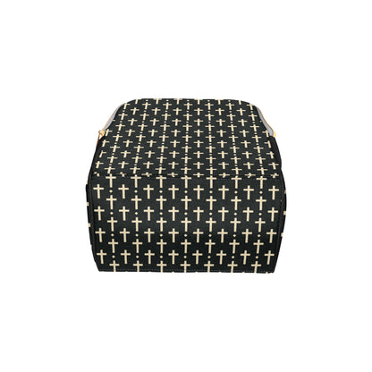 Cross Pattern Print Design 03 Diaper Bag Backpack