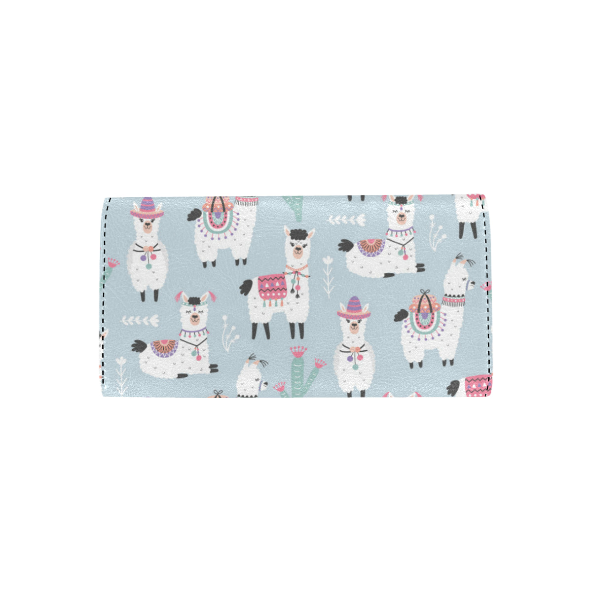 Llama Pattern Print Design 04 Women's Trifold Wallet