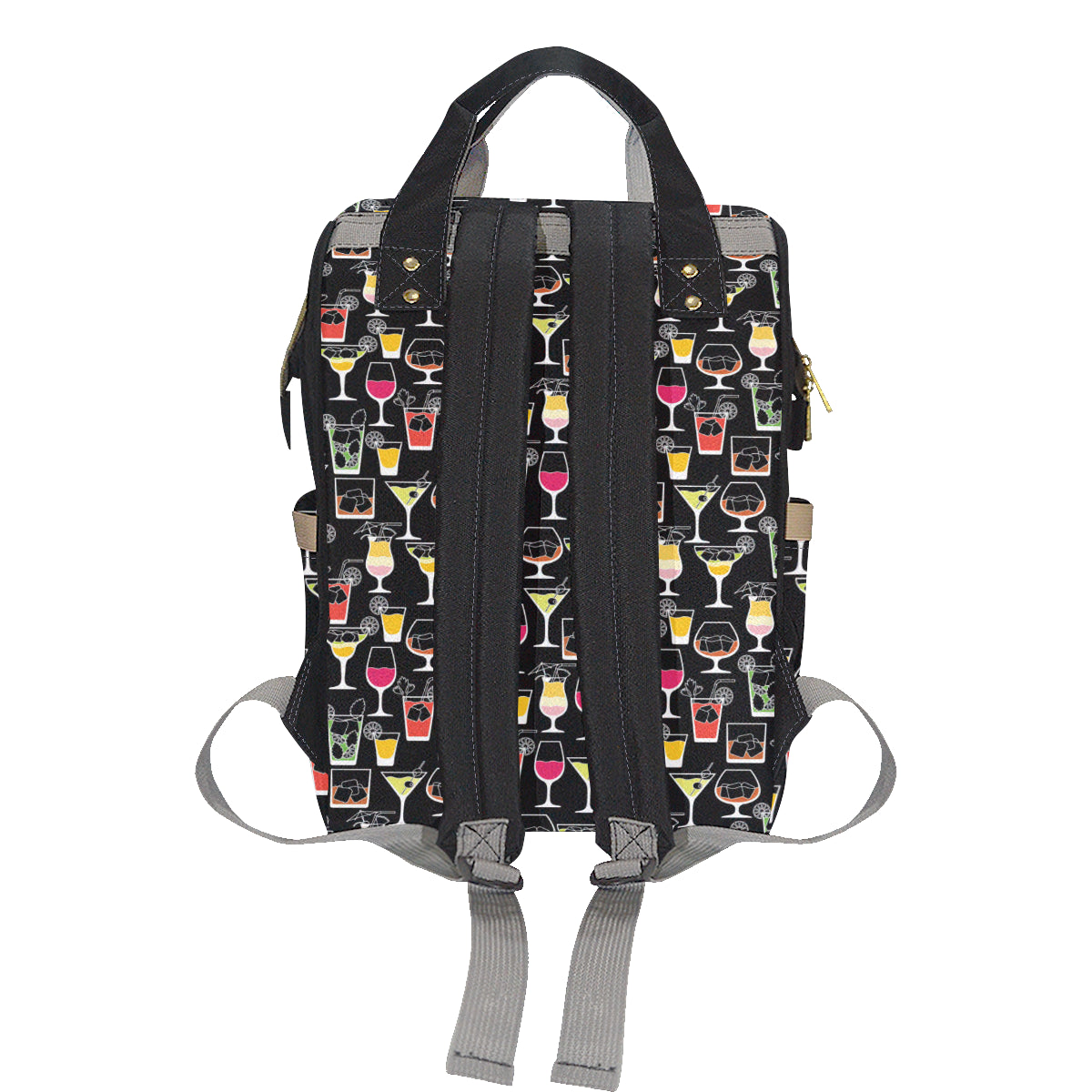 Cocktail Pattern Print Design 01 Diaper Bag Backpack